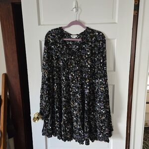 Floral Dress - Black Multicolor